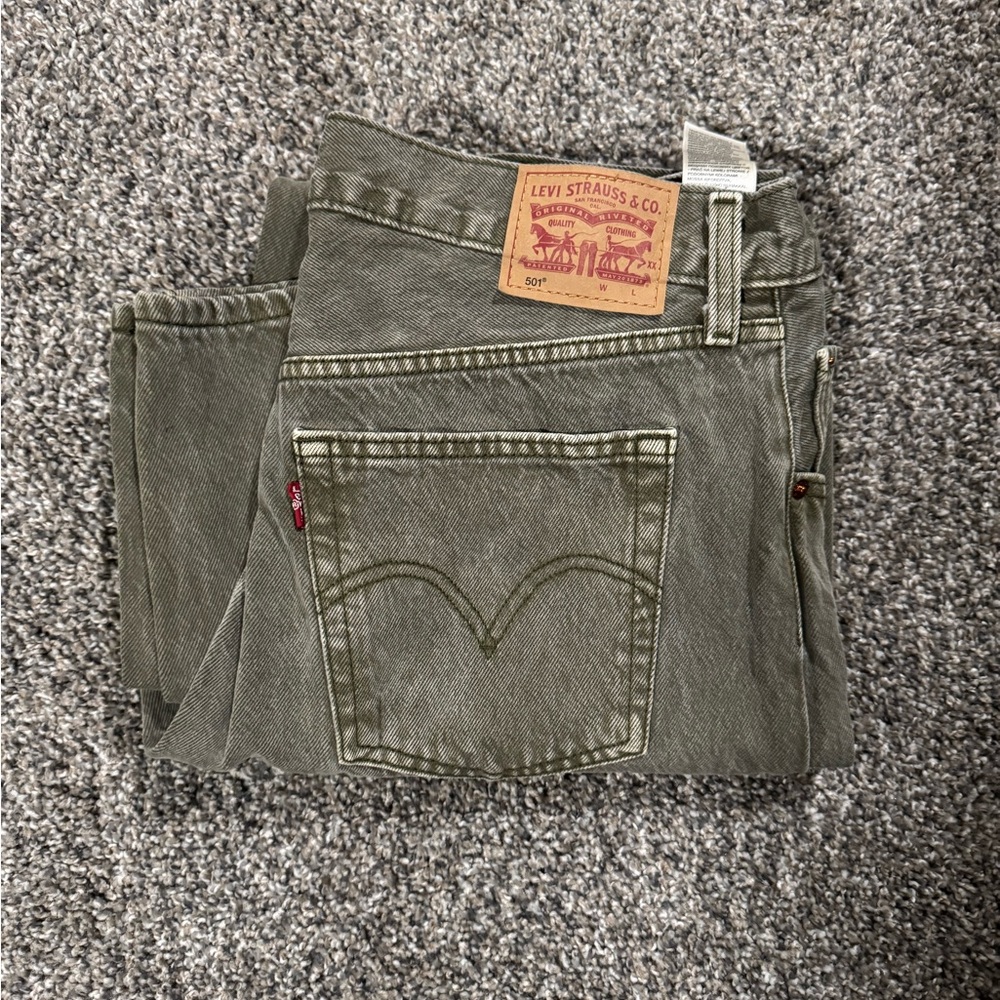 Levi's Women’s Green Straight Jeans 501